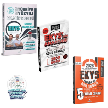 Dizgi Kitap 2026 MEB EKYS Türkiye Yüzyılı Maarif Modeli Soru Bankası & MEB EKYS Ekys'nin Anahtarı Tüm Dersler Soru Bankası ve MEB EKYS Müdür ve Müdür Yardımcılığı 5`li Deneme Seti