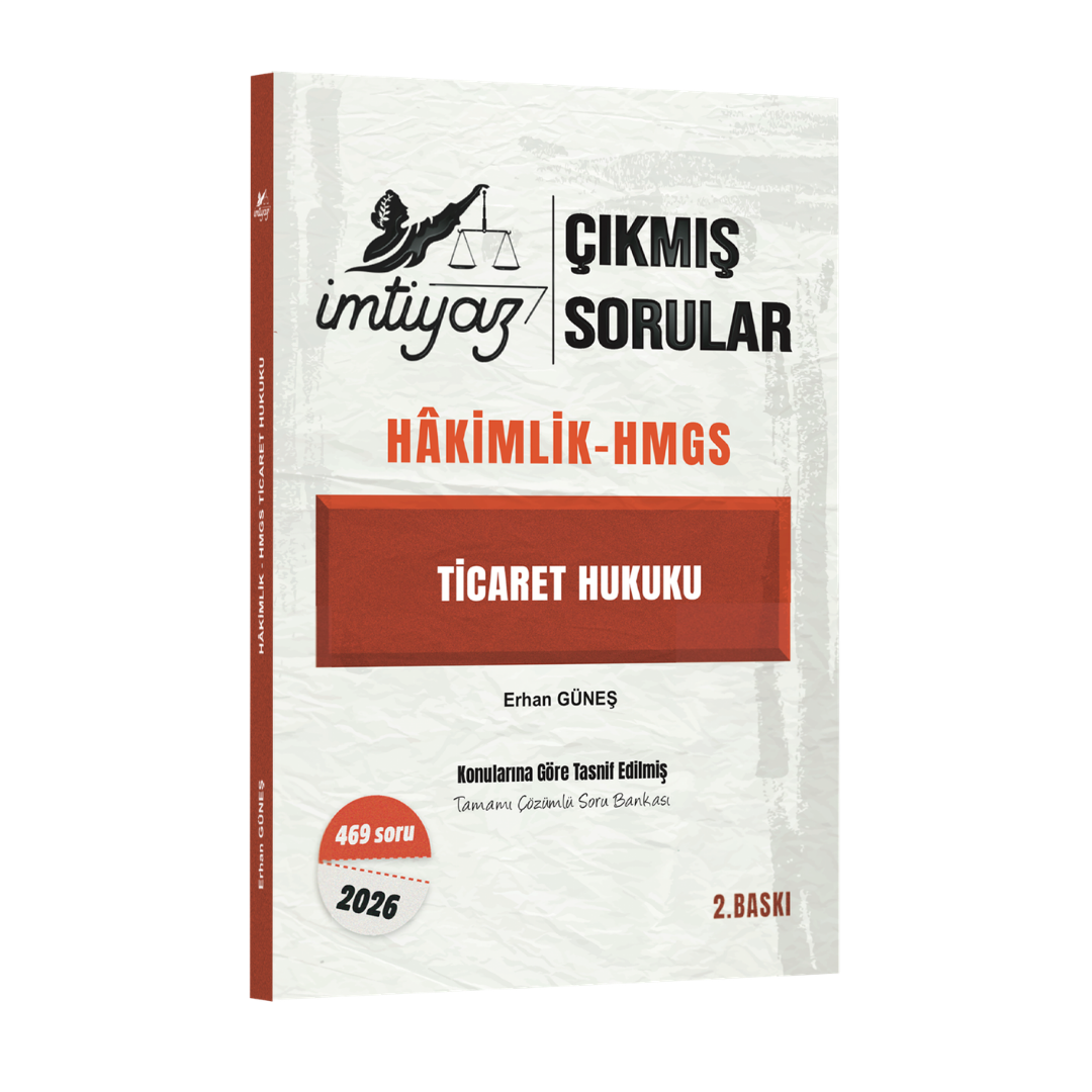 İmtiyaz Yayınları 2026 Hakimlik HMGS Ticaret Hukuku Çıkmış Sorular Çözümlü