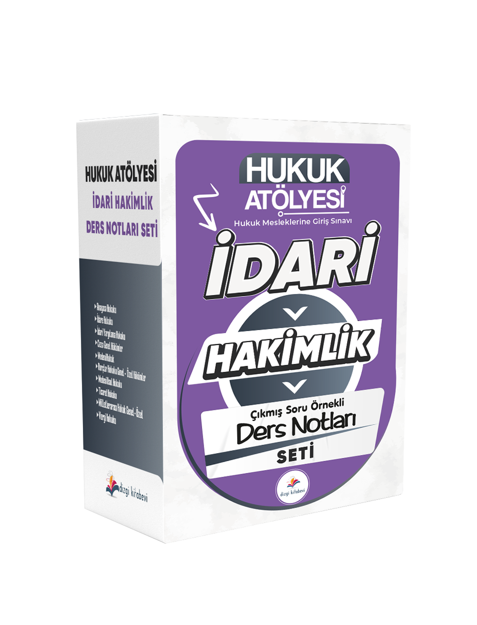 Dizgi Kitap 2026 Hukuk Atölyesi İdari Hakimlik Çıkmış Soru Örnekli Ders Notları Seti