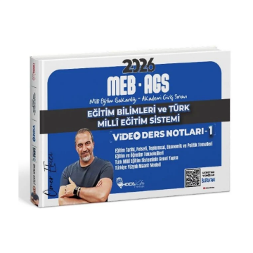 2026 MEB AGS Eğitim Bilimleri ve Türk Milli Eğitim Sistemi Video Ders Notları-1 - Ömer Ekici Hoca Kafası Yayınları