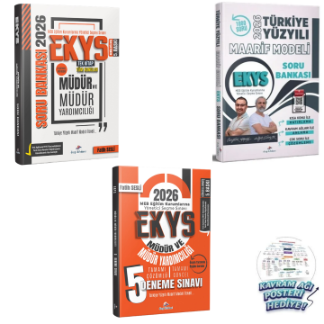 Dizgi Kitap 2026 MEB EKYS Müdür ve Müdür Yardımcılığı Soru Bankası & MEB EKYS Türkiye Yüzyılı Maarif Modeli Soru Bankası ve MEB EKYS 5`li Deneme Seti