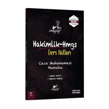 İmtiyaz Yayınları 2026 HMGS Hakimlik Ceza Muhakemesi Hukuku Ders Notları