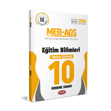 Data Yayınları 2026 MEB-AGS Eğitim Bilimleri Tamamı Çözümlü 10 Deneme Sınavı