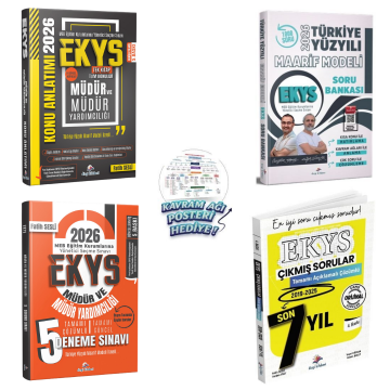 Dizgi Kitap Kazandıran Süper EKYS Seti 2026 MEB EKYS Müdür ve Müdür Yardımcılığı Konu Anlatımı & Türkiye Yüzyılı Maarif Modeli Soru Bankası & MEB EKYS 5`li Deneme ve MEB EKYS Son 7 Yıl Çıkmış Sorular Seti