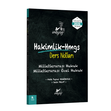 İmtiyaz Yayınları 2026 HMGS Hakimlik Milletlerarası Hukuk, Milletlerarası Özel Hukuk Ders Notları