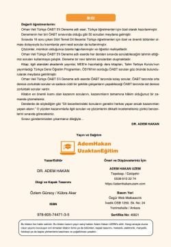 Adem Hakan Uzem 2026 Meb Ags ÖABT Orhan Veli Türkçe Öğretmenliği Dijital Çözümlü 5 Deneme