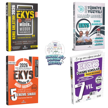 Dizgi Kitap 2026 MEB EKYS Müdür ve Müdür Yardımcılığı Konu Anlatım & EKYS Türkiye Yüzyılı Maarif Modeli Soru Bankası & EKYS 5`li Deneme ve MEB EKYS Son 7 Yıl Çıkmış Sorular 4'lü Set