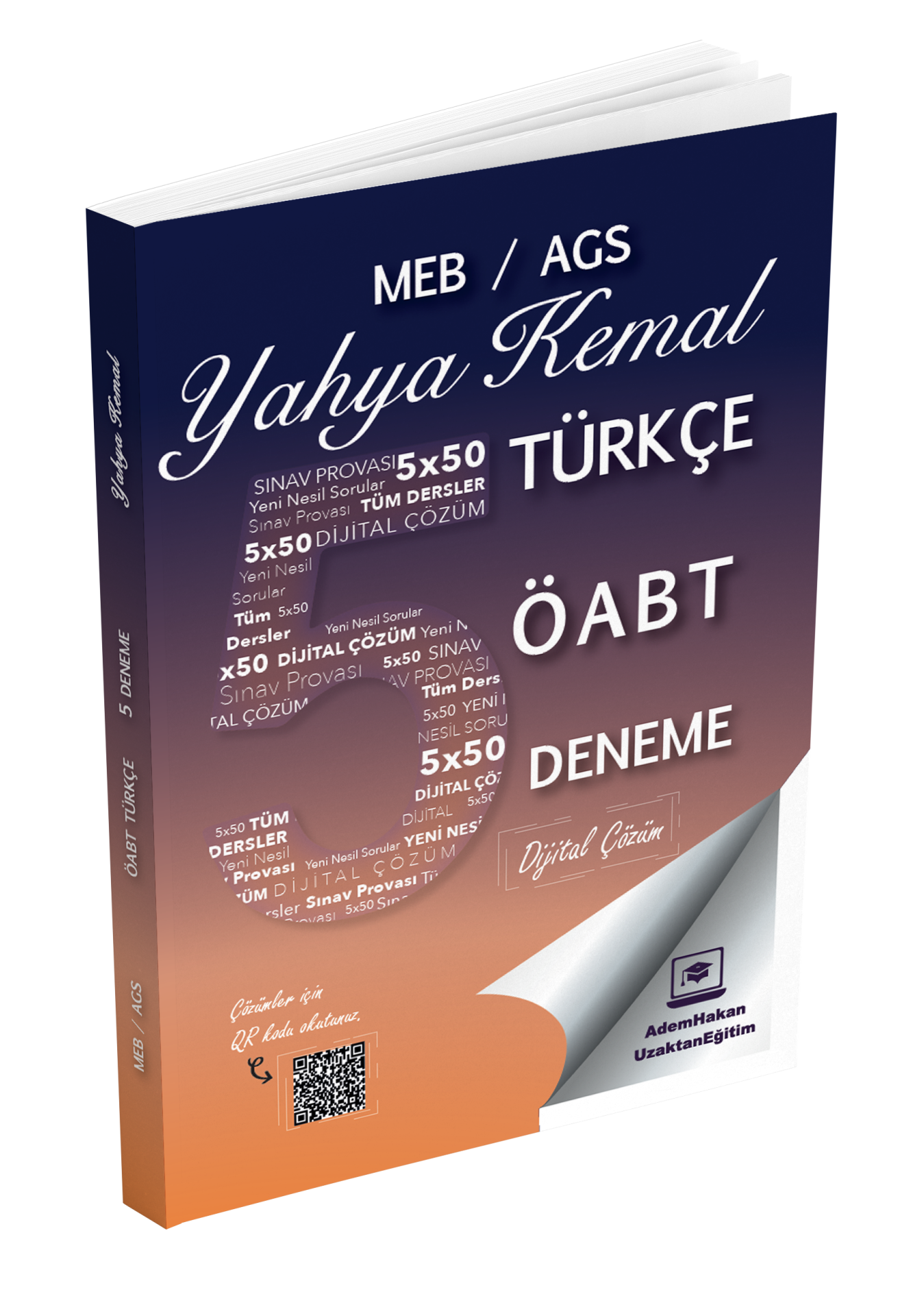 Adem Hakan Uzem 2026 Meb Ags ÖABT Yahya Kemal Türkçe Öğretmenliği Dijital Çözümlü 5 Deneme﻿