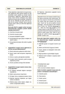 Adem Hakan Uzem 2026 MEB-AGS ÖABT Yahya Kemal Türkçe Öğretmenliği Dijital Çözümlü 5 Deneme﻿