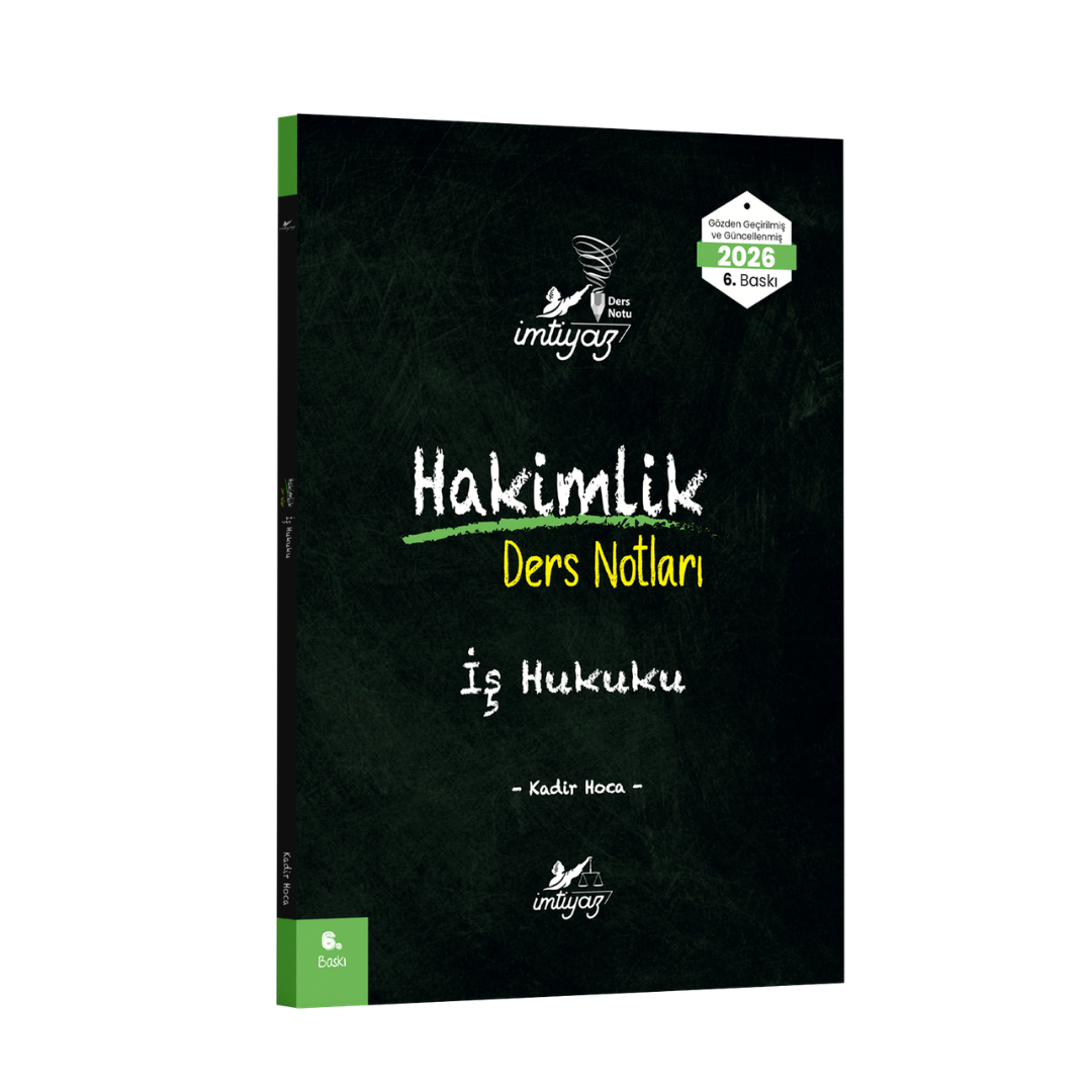 İmtiyaz Yayınları 2026 Hakimlik İş Hukuku Ders Notları