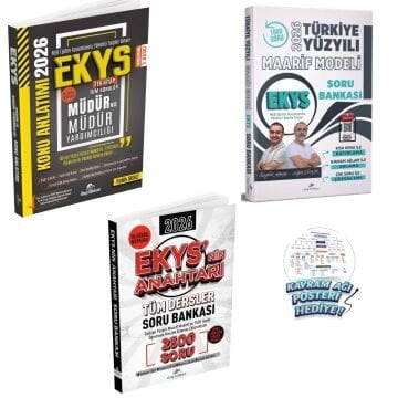 Dizgi Kitap 2026 MEB EKYS Müdür ve Müdür Yardımcılığı Konu Anlatımı & MEB EKYS Türkiye Yüzyılı Maarif Modeli Soru Bankası &  MEB EKYS Ekys'nin Anahtarı Tüm Dersler Soru Bankası 2500 Soru Seti