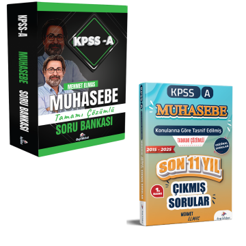 Dizgi Kitap 2026 Kpss A Muhasebe Soru Bankası & Kpss A Muhasebe Son 11 Yıl Orijinal Çıkmış Sorular Mehmet Elmas (2015-2025) Seti