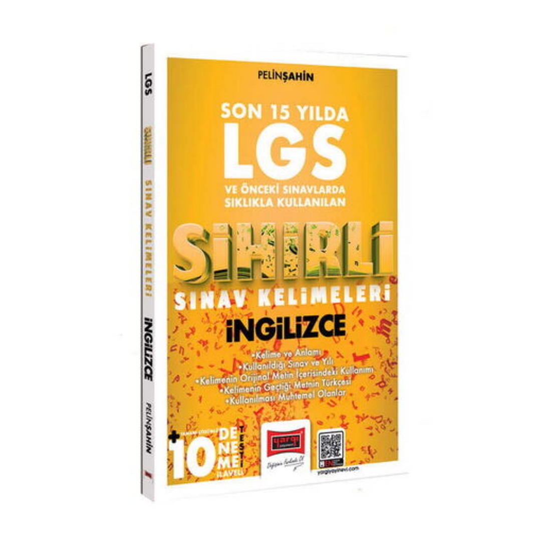 8. Sınıf LGS Son 15 Yılda Sıklıkla Kullanılan Sihirli Sınav Kelimeleri (İngilizce) Yargı Yayınları