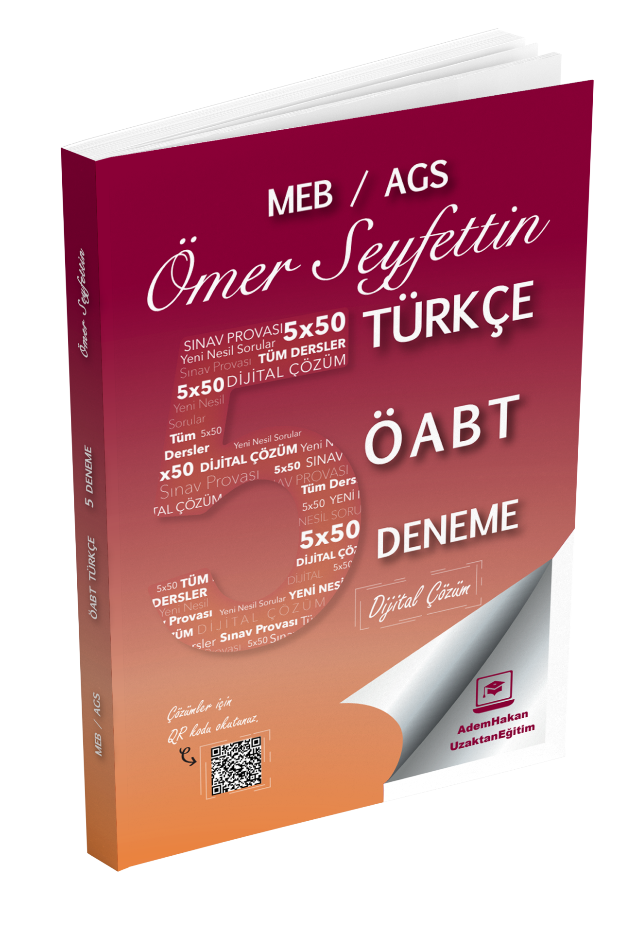 Adem Hakan Uzem 2026 Meb Ags ÖABT Ömer Seyfettin Türkçe Öğretmenliği Dijital Çözümlü 5 Deneme﻿