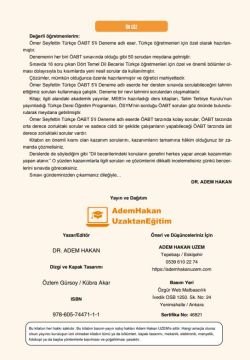 Adem Hakan Uzem 2026 Meb Ags ÖABT Ömer Seyfettin Türkçe Öğretmenliği Dijital Çözümlü 5 Deneme﻿