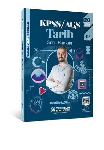 2026 KPSS AGS Atölye Serisi Genel Kültür Tarih Tamamı Video Çözümlü Soru Bankası Yediiklim Yayınları
