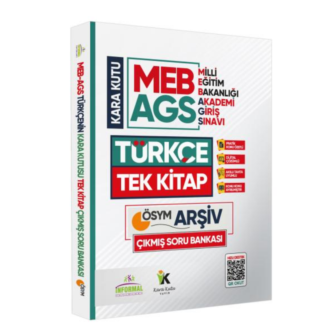 MEB AGS Türkçenin Kara Kutusu TEK KİTAP En Kapsamlı ÖSYM Çıkmış Soru Bankası Özetli Dijital Çözümlü İnformal Yayınları