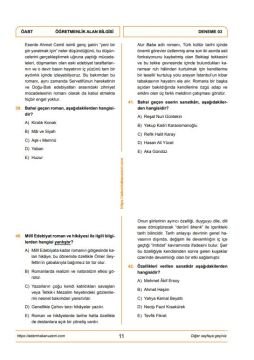 Adem Hakan Uzem 2026 Meb Ags ÖABT Baki Türk Dili Edebiyatı Öğretmenliği Dijital Çözümlü 5 Deneme﻿