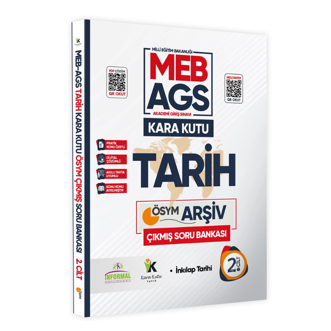 MEB AGS Tarihin Kara Kutusu 2.cilt En Kapsamlı ÖSYM Çıkmış Soru Bankası Konu Özetli Dijital Çözümlü İnformal Yayınları