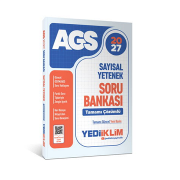 Yediiklim Yayınları 2027 MEB-AGS Sayısal Yetenek Tamamı Çözümlü Soru Bankası