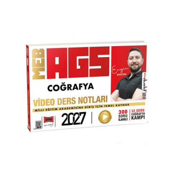 Yargı Yayınları 2027 MEB-AGS Coğrafya Video Ders Notları 300 Soru İlaveli - Engin Eraydın