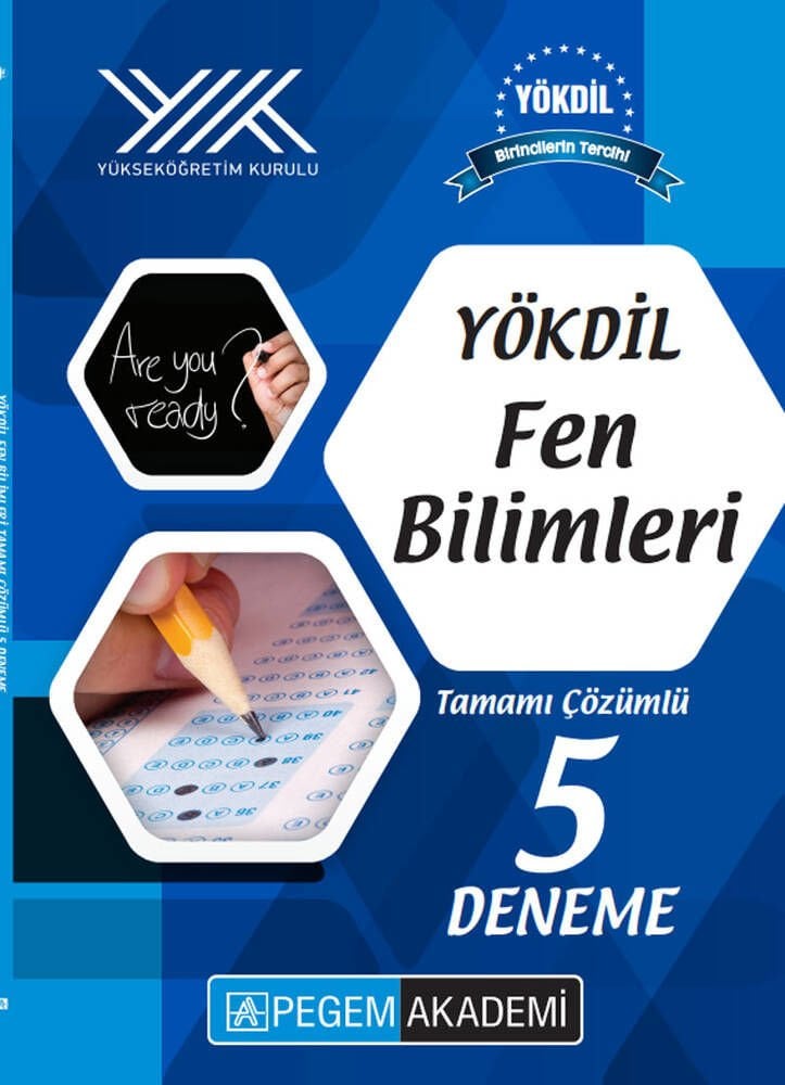 YÖKDİL Fen Bilimleri Tamamı Çözümlü 5 Deneme Pegem Yayınları