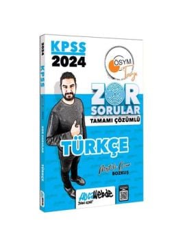 HocaWebde Yayınları 2024 KPSS GY Türkçe  Tamamı Çözümlü Zor Sorular