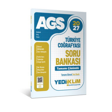 Yediiklim Yayınları 2027 MEB AGS Türkiye Coğrafyası Tamamı Çözümlü Soru Bankası