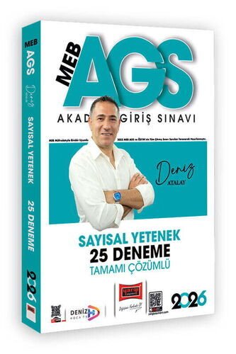 2026 MEB-AGS Sayısal Yetenek Tamamı Çözümlü 25 Deneme (Deniz Atalay) Yargı Yayınları