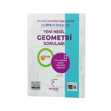 Karekök Yayınları ÖSYM'nin Sorduğu Yeni Nesil Geometri Soruları Soru Bankası