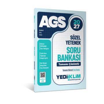 Yediiklim Yayınları 2027 MEB AGS Sözel Yetenek Tamamı Çözümlü Soru Bankası