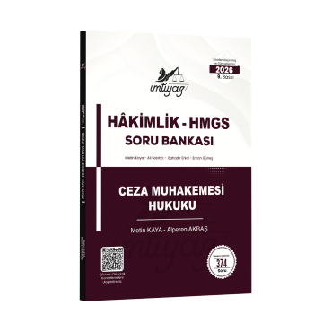 İmtiyaz Yayınları 2026 HMGS Hakimlik Ceza Muhakemesi Hukuku Soru Bankası