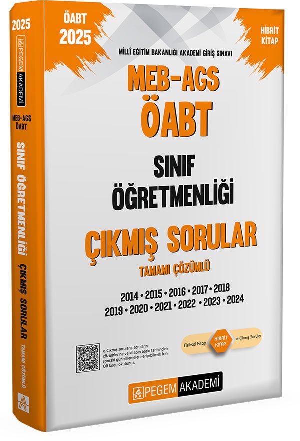 2025 MEB-AGS-ÖABT Sınıf Öğretmenliği Tamamı Çözümlü Çıkmış Sorular Pegem Yayınları