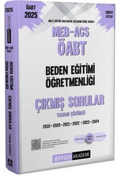 2025 MEB-AGS-ÖABT Beden Eğitimi Öğretmenliği Tamamı Çözümlü Çıkmış Sorular Pegem Yayınları