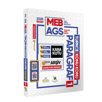 2025 MEB-AGS Türkçenin Kara Kutusu KONU KONU PARAGRAF 1 ÖSYM Çıkmış Çözümlü Soru Bankası Konu Özetli İnformal Yayınları