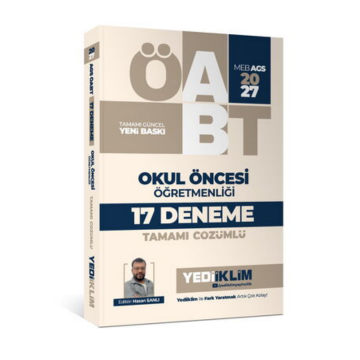 Yediiklim Yayınları 2027 MEB-AGS ÖABT Okul Öncesi Öğretmenliği Tamamı Çözümlü 17 Deneme Hasan Sanlı