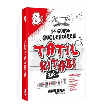 Ankara Yayıncılık 8. Sınıf 14 Günde Güçlendiren Tatil Kitabı