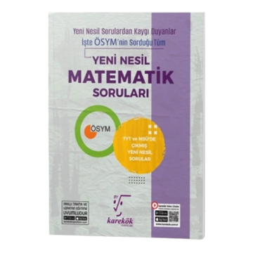 Karekök Yayınları ÖSYM'nin Sorduğu Yeni Nesil Matematik Soruları Soru Bankası