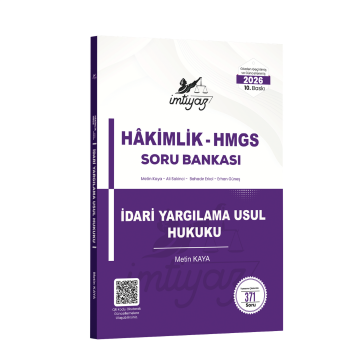 İmtiyaz Yayınları 2026 HMGS Hakimlik İdari Yargılama Usul Hukuku Soru Bankası