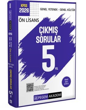 2026 KPSS Ön Lisans Genel Yetenek Genel Kültür Tamamı Video Çözümlü Çıkmış Sorular 5 Yıl Pegem Yayınları