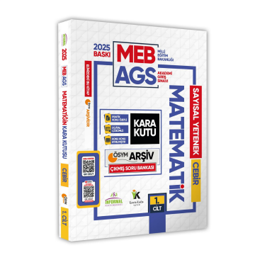 2025 MEB-AGS Matematik Kara Kutu 1.Cilt CEBİR ÖSYM Çıkmış Soru Bankası Konu Özetli Video/PDF Çözümlü İnformal Yayınları