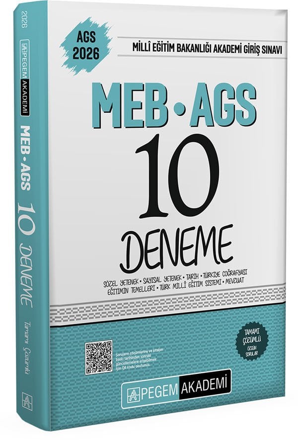 2026 MEB AGS Tamamı Çözümlü 10 Deneme Pegem Yayınları
