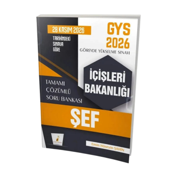 Pelikan Yayınları 2026 GYS İçişleri Bakanlığı ŞEF Soru Bankası Çözümlü Görevde Yükselme - Emin Hüseyin Şahin
