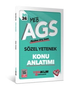 Yediiklim Yayınları 2026 MEB-AGS Sözel Yetenek Konu Anlatımı