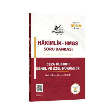 İmtiyaz Yayınları 2026 HMGS Hakimlik Ceza Hukuku Genel ve Özel Hükümler Soru Bankası