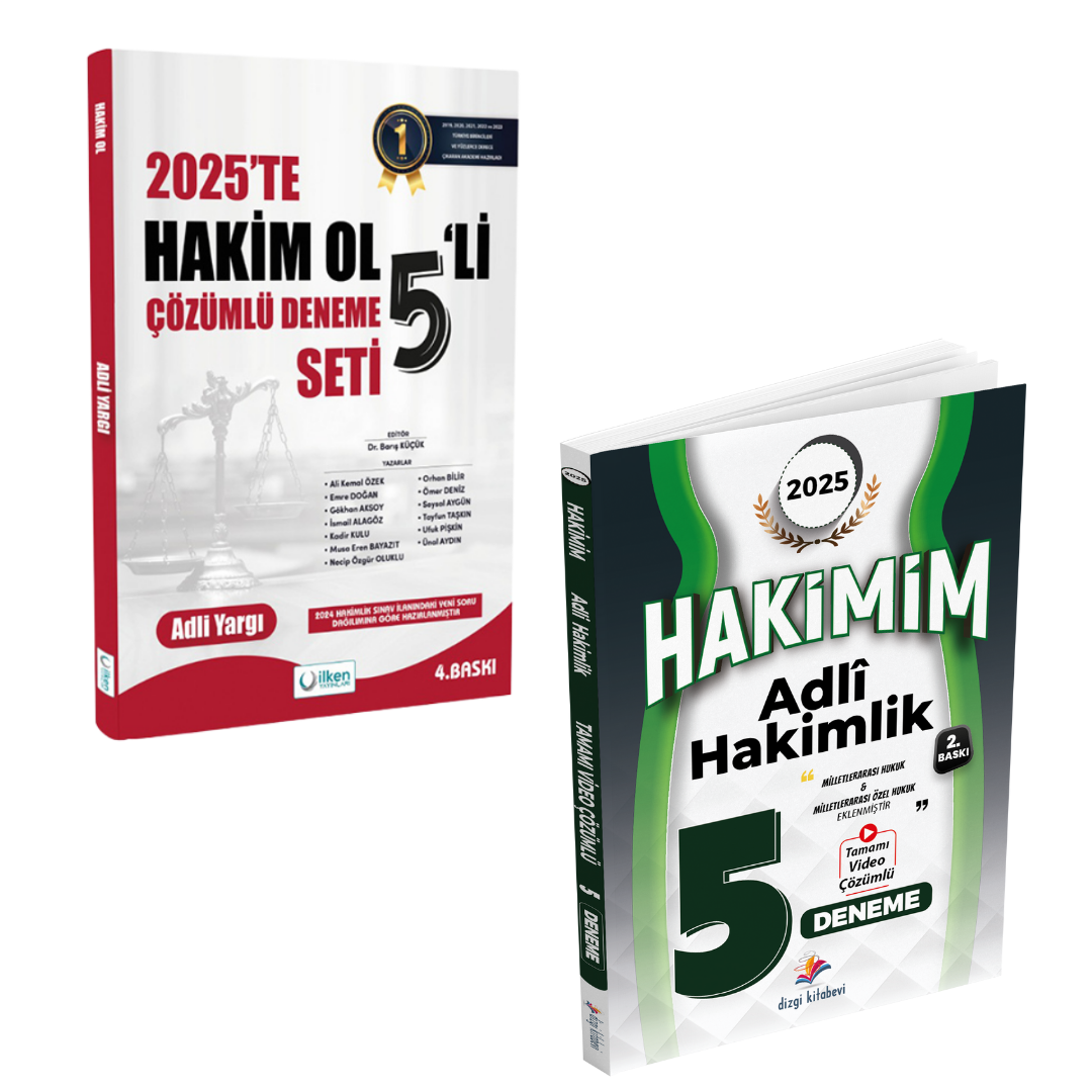 Hakimim Adli Hakimlik Tamamı Video Çözümlü 5 Deneme ve Hakim Ol Çözümlü 5'li Deneme Seti