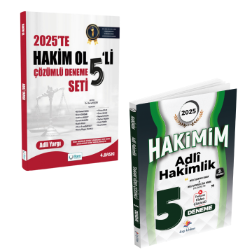 Hakimim Adli Hakimlik Tamamı Video Çözümlü 5 Deneme ve Hakim Ol Çözümlü 5'li Deneme Seti