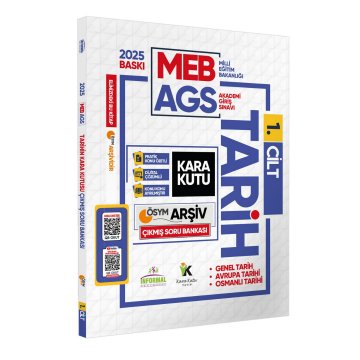2025 MEB-AGS TARİHin Kara Kutusu 1.Cilt (Genel ve Osmanlı Tarihi) ÖSYM Çıkmış Çözümlü Soru Bankası İnformal Yayınları