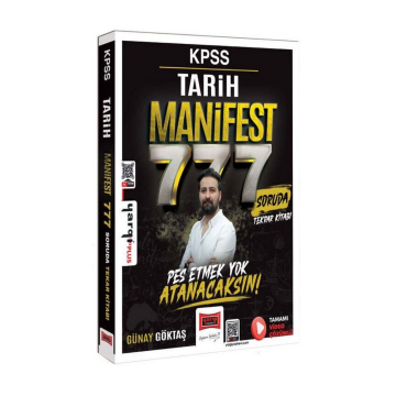 KPSS Tarih MANİFEST 777 Soruda Tekrar Kitabı Çözümlü Yargı Yayınları