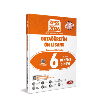 2026 KPSS GY-GK Ortaöğretim Ön Lisans Tamamı Çözümlü Fasiküllü 6 Deneme Sınavı Data Yayınları